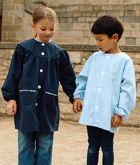Tabliers d'école pour fille et garçon