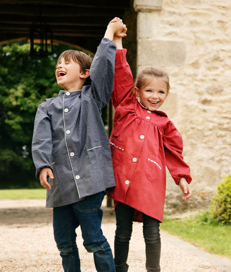Tabliers d'école pour fille et garçon