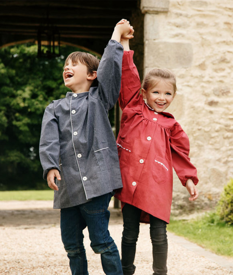 Tabliers d'école pour fille et garçon