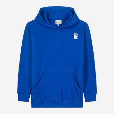 Sweat à capuche mixte bleu roi (brodé ou sérigraphié)