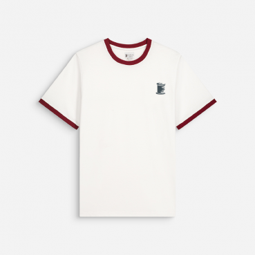 Tee shirt manches courtes mixte bicolore (brodé)