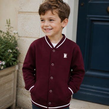 Gilet teddy zippé bicolore (brodé ou sérigraphié)