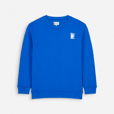 Sweat col rond bleu roi (brodé ou sérigraphié)