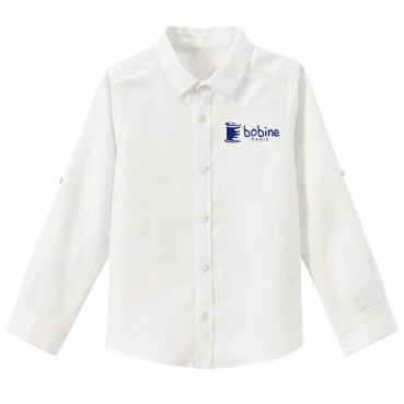 Chemise garçon, brodé au logo de votre établissement