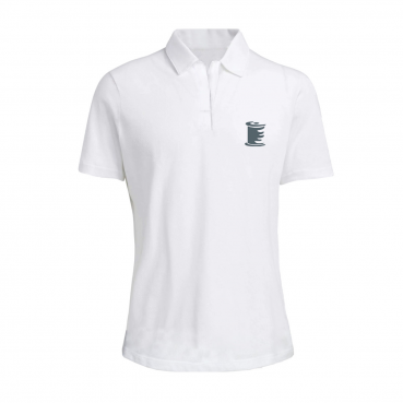 Polo fille, manches courtes, blanc, brodé au logo de votre établissement