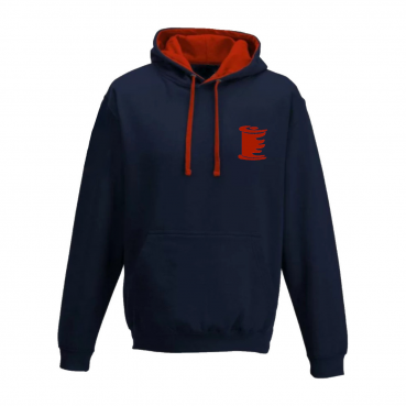Sweat à capuche avec cordons, bicolore, brodé ou sérigraphié au logo de votre établissement