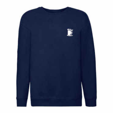 Sweat sans capuche, marine, brodé ou sérigraphié au logo de votre école