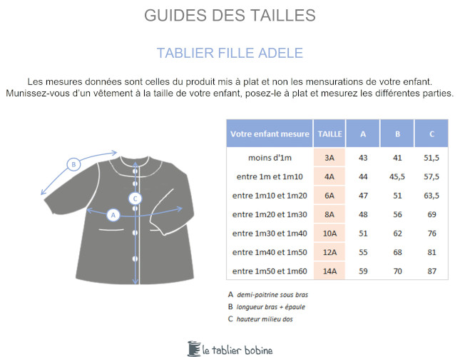 Guide des tailles