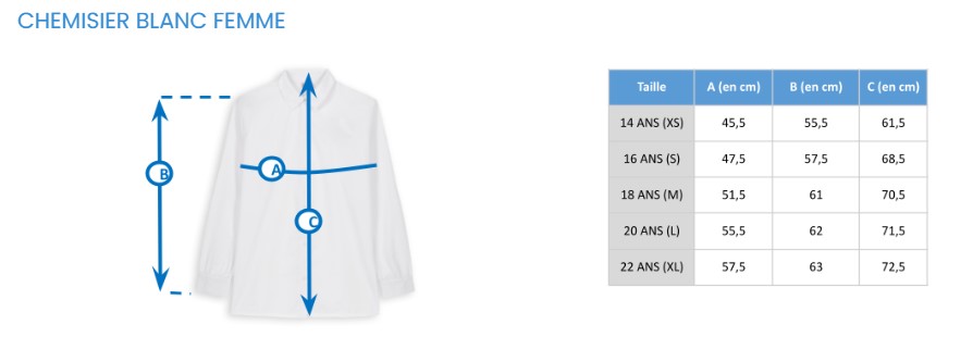 Guide des tailles