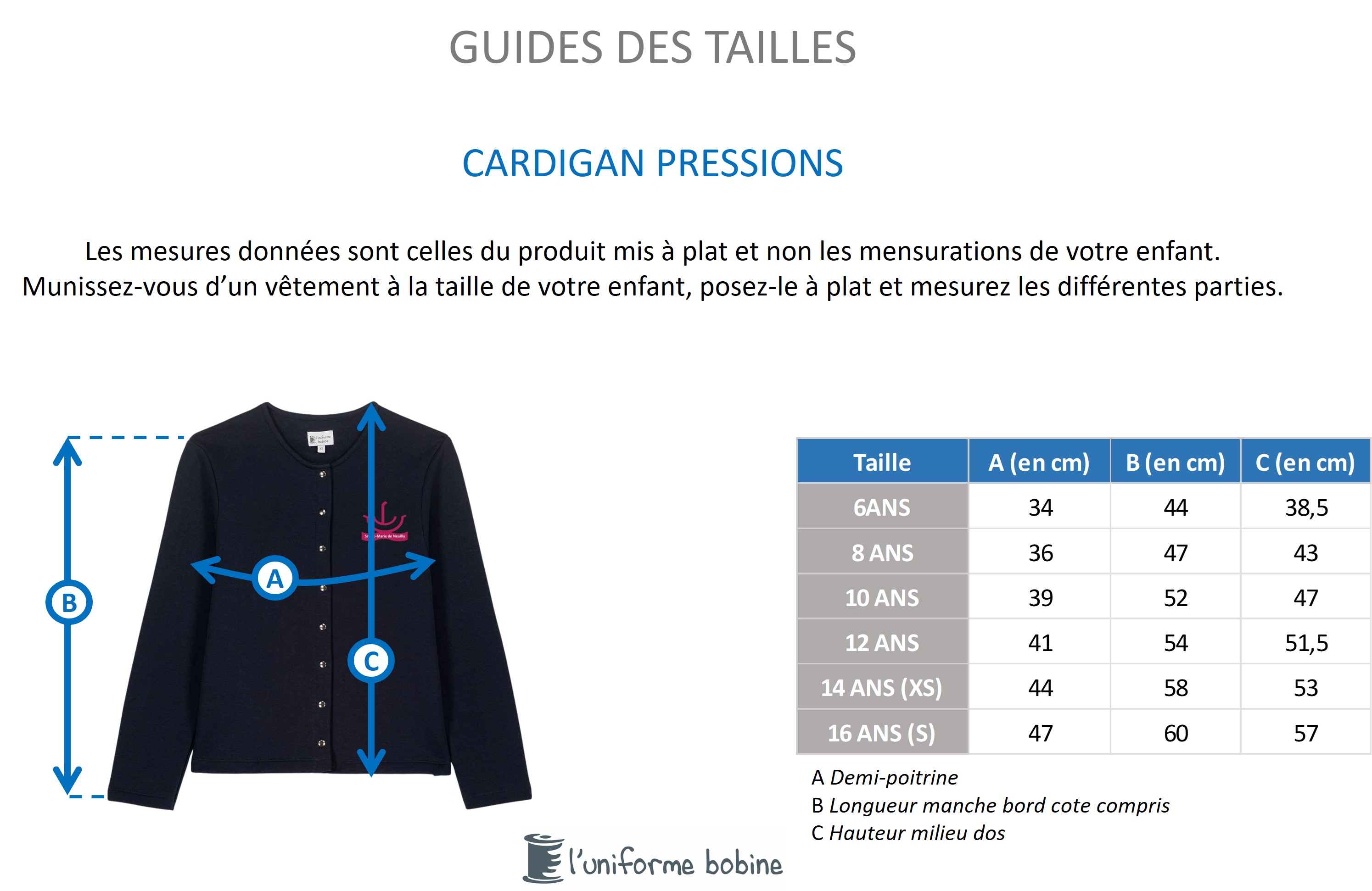 Guide des tailles