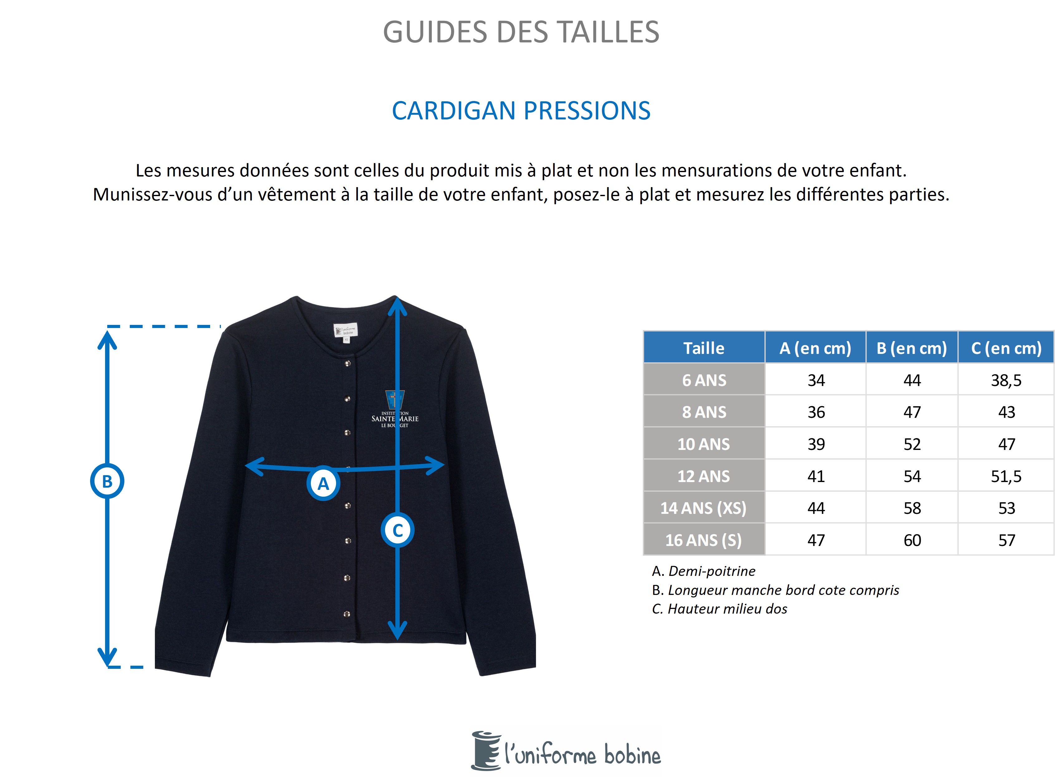 Guide des tailles