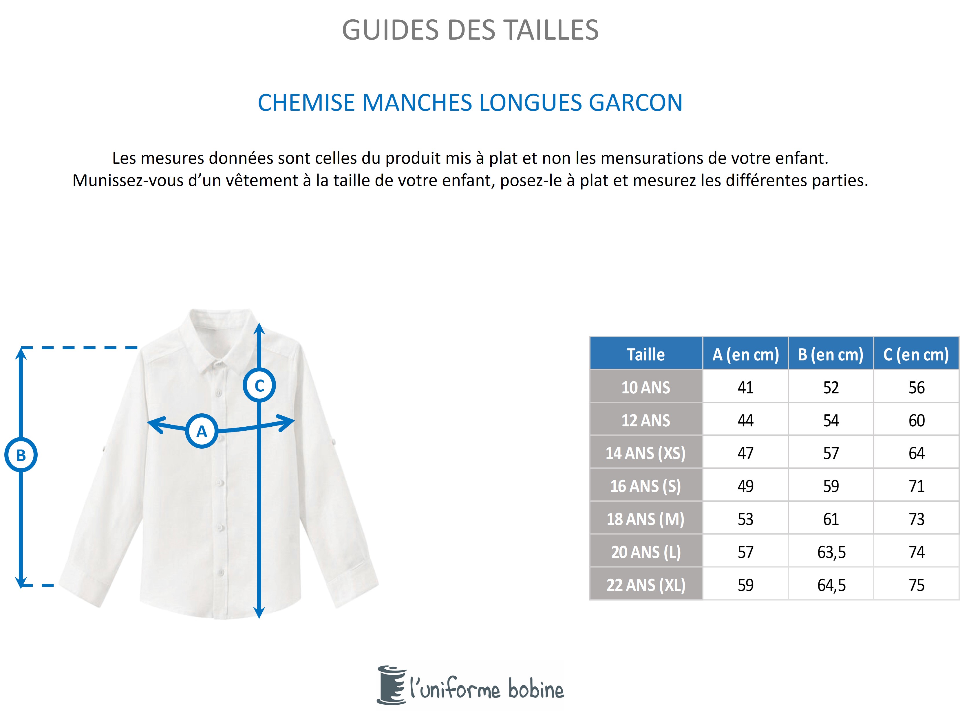 Guide des tailles