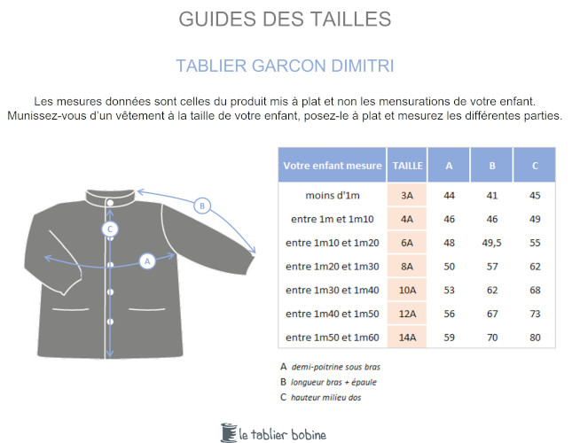 Guide des tailles