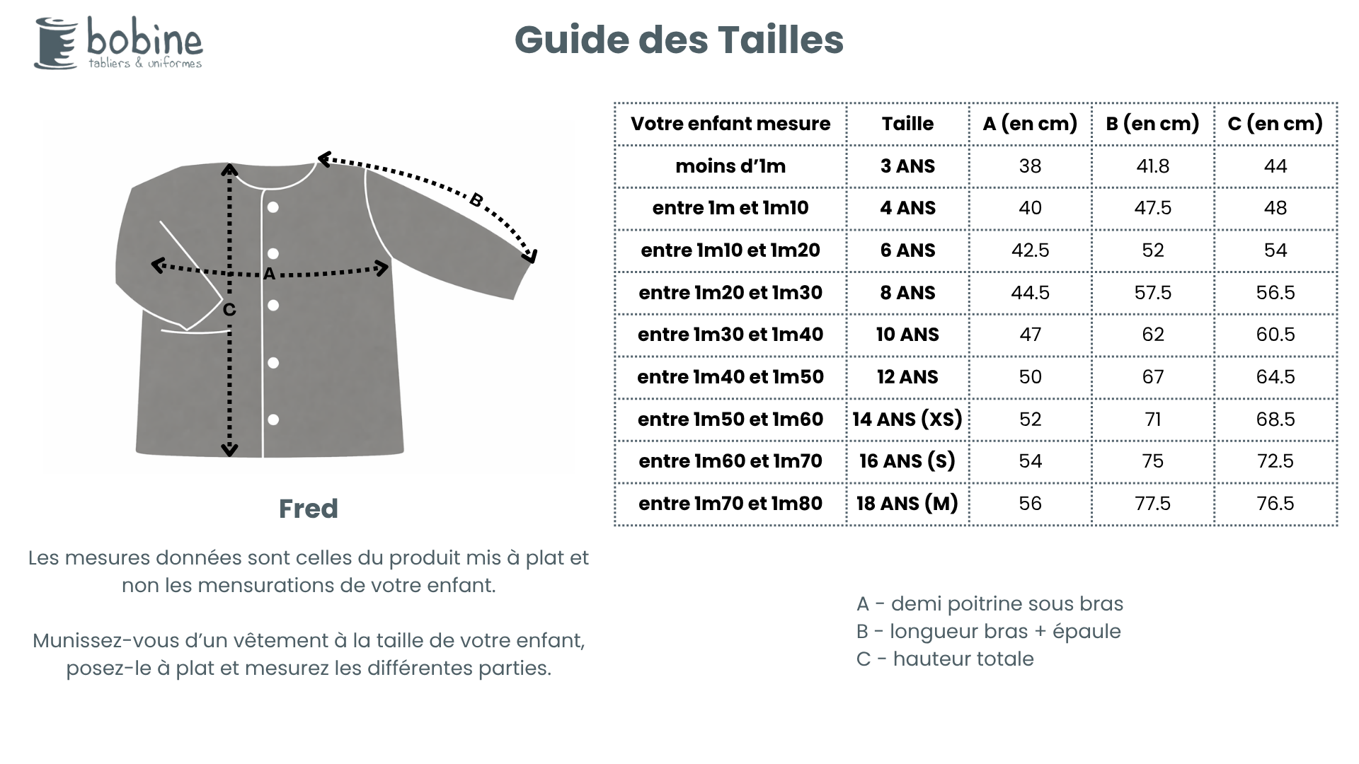 Guide des tailles