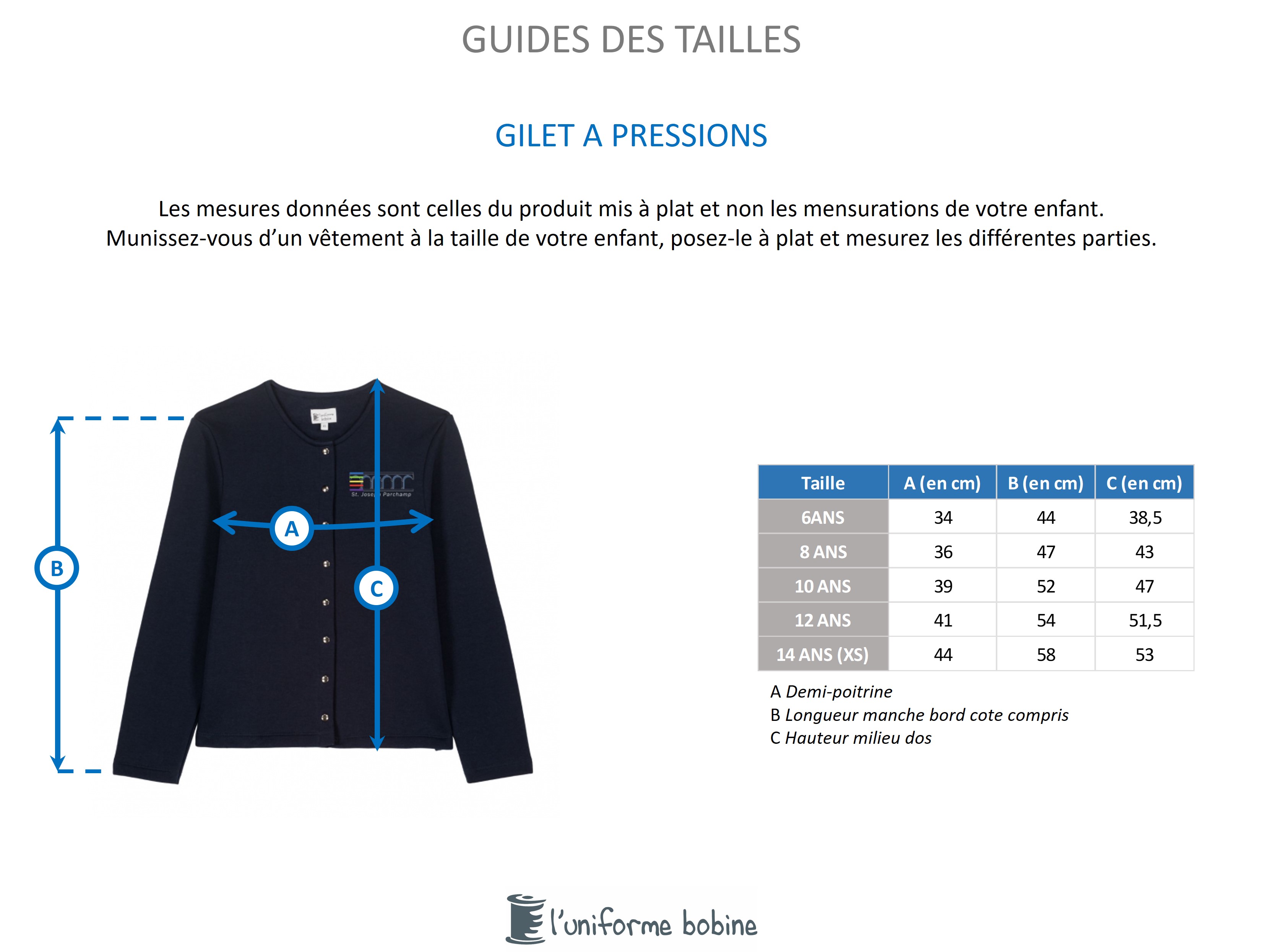 Guide des tailles
