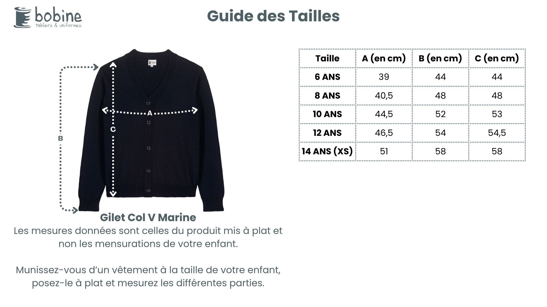 Guide des tailles