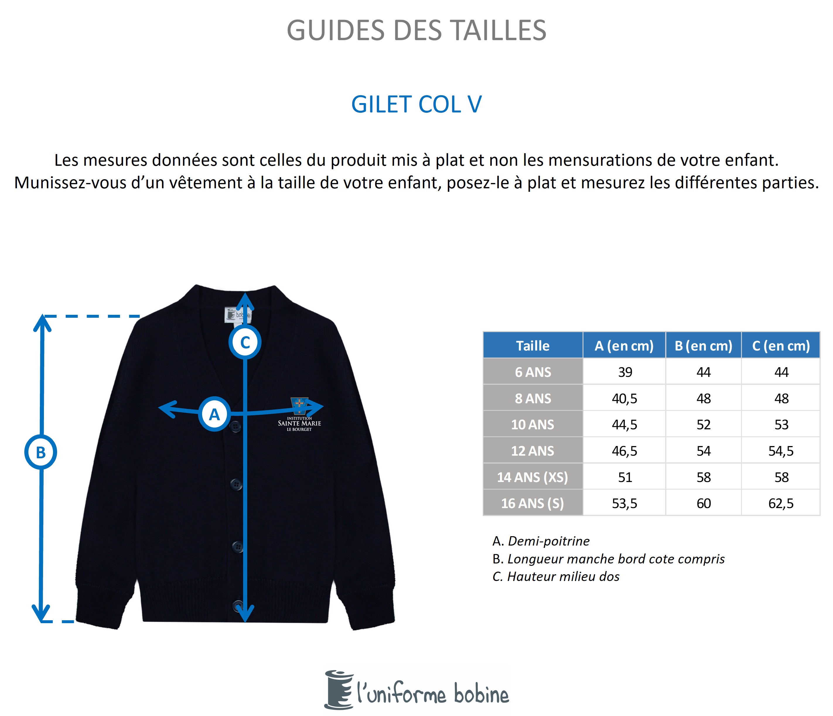 Guide des tailles