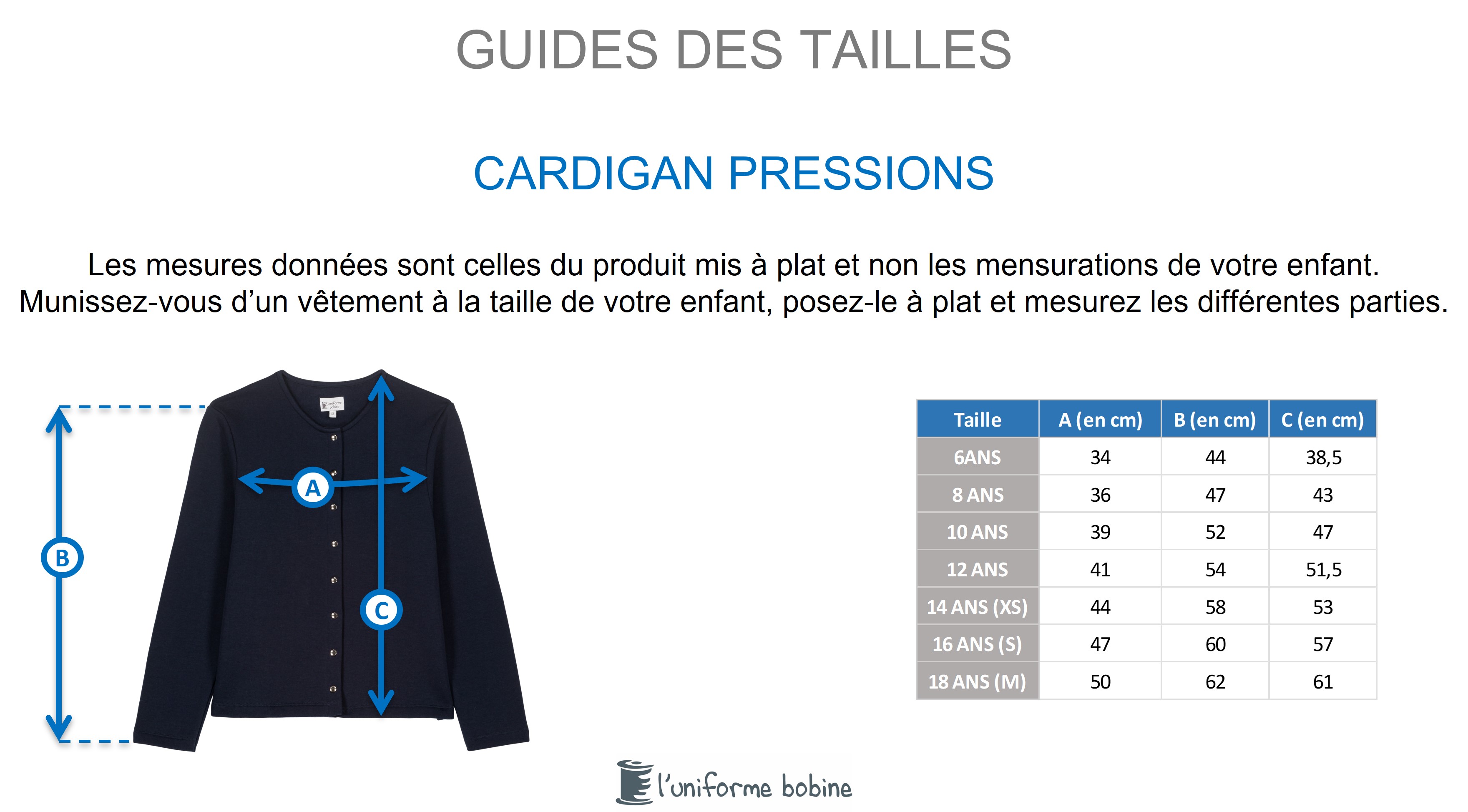 Guide des tailles