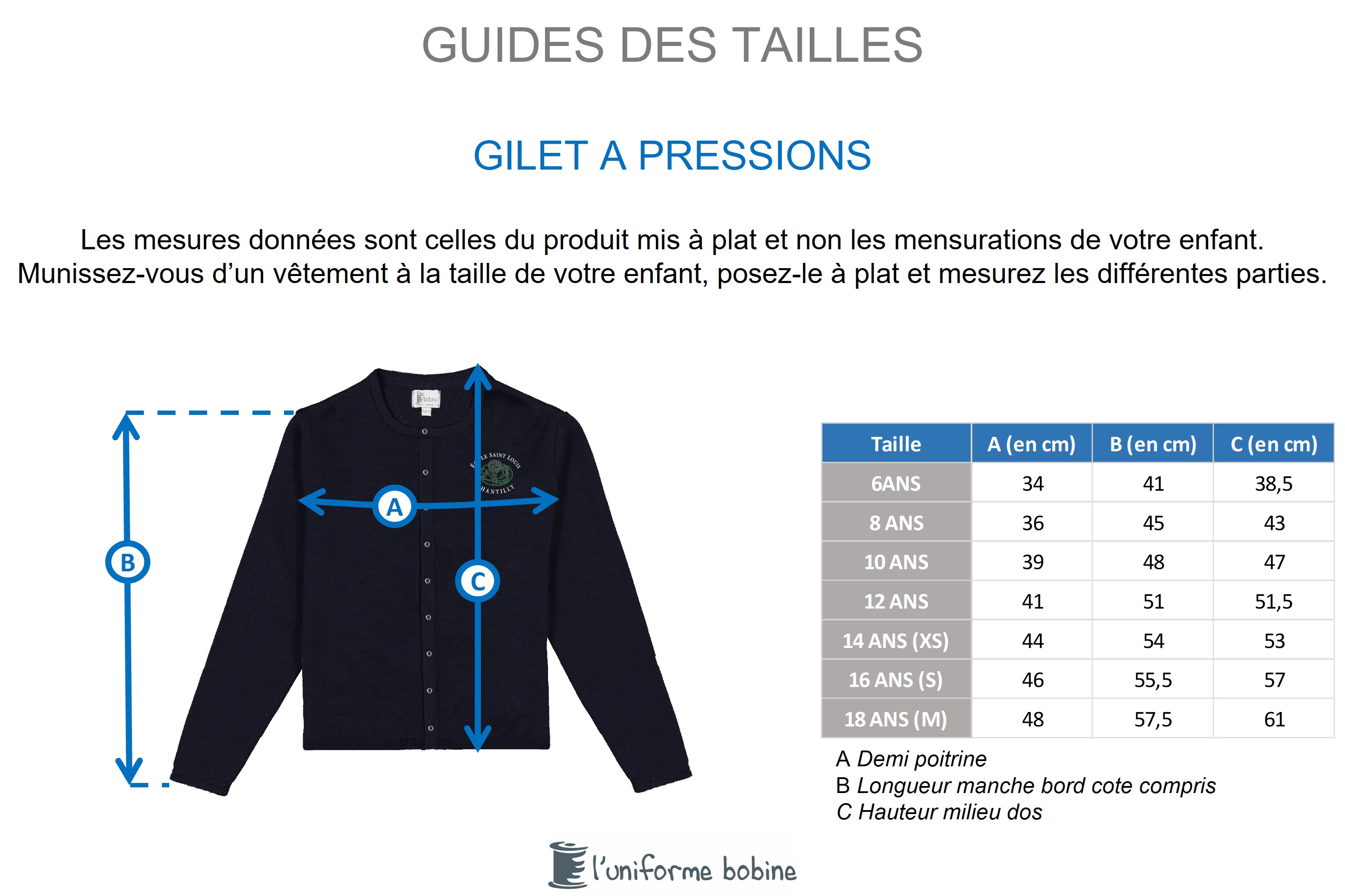 Guide des tailles