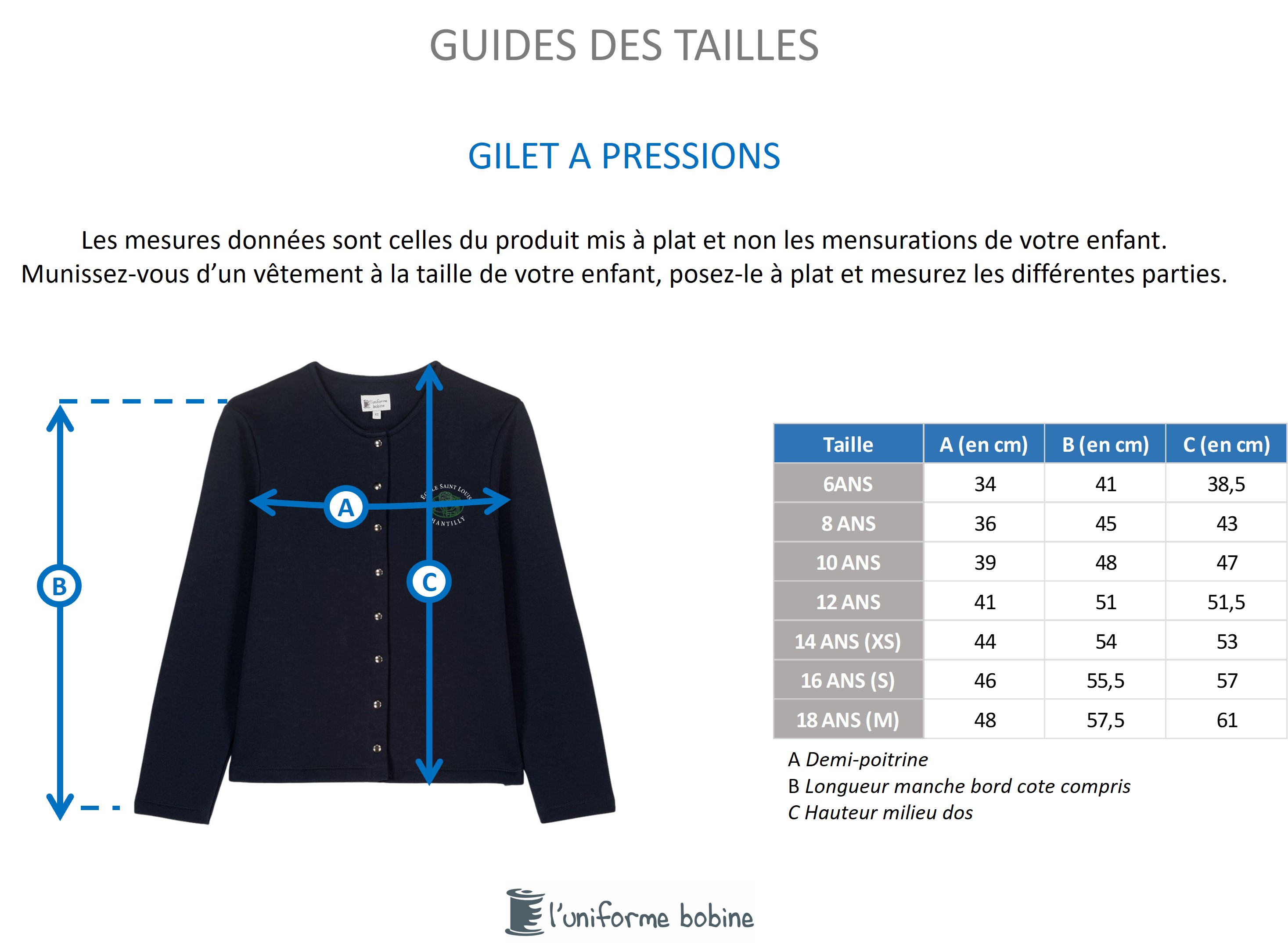 Guide des tailles