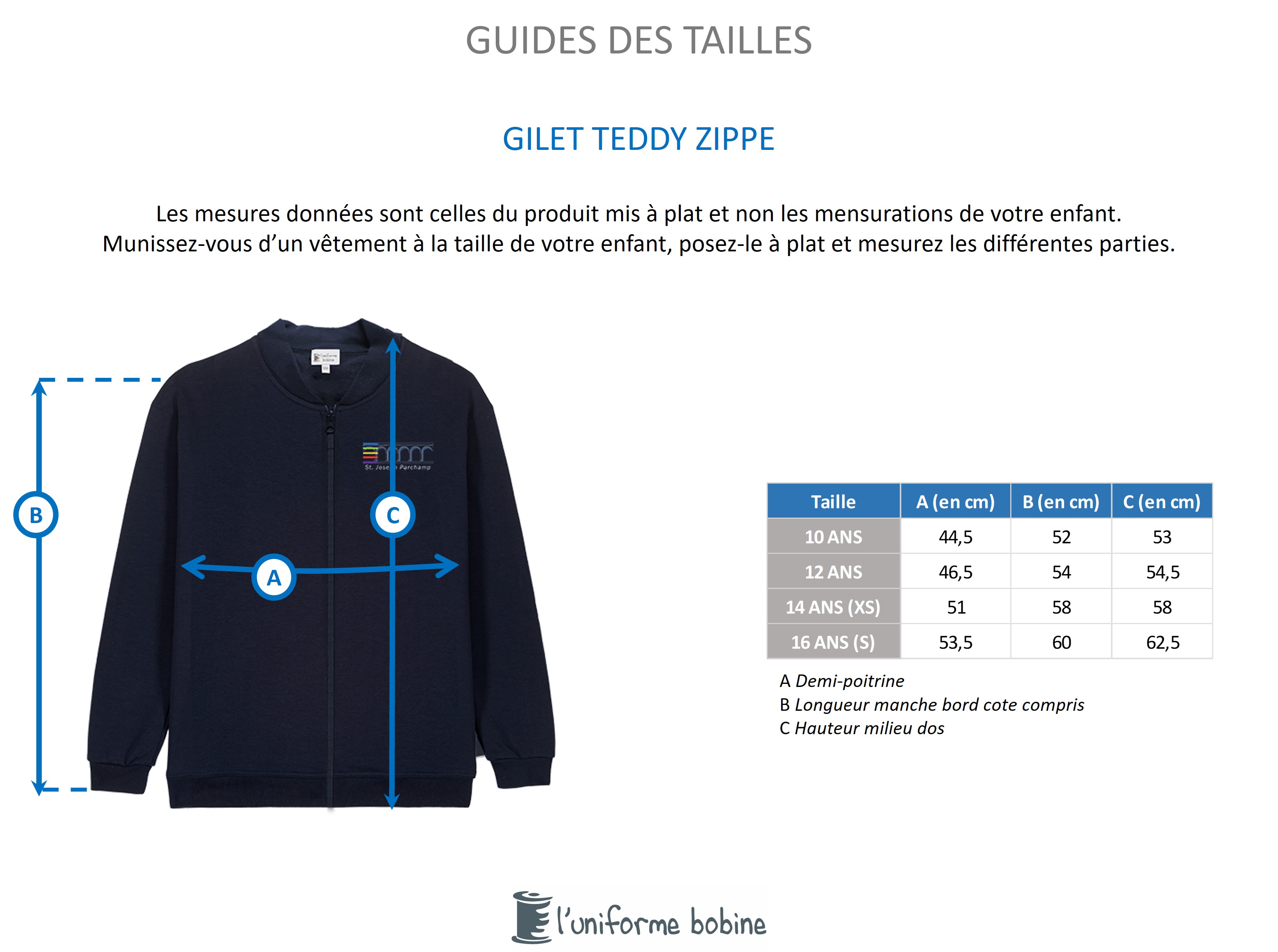Guide des tailles