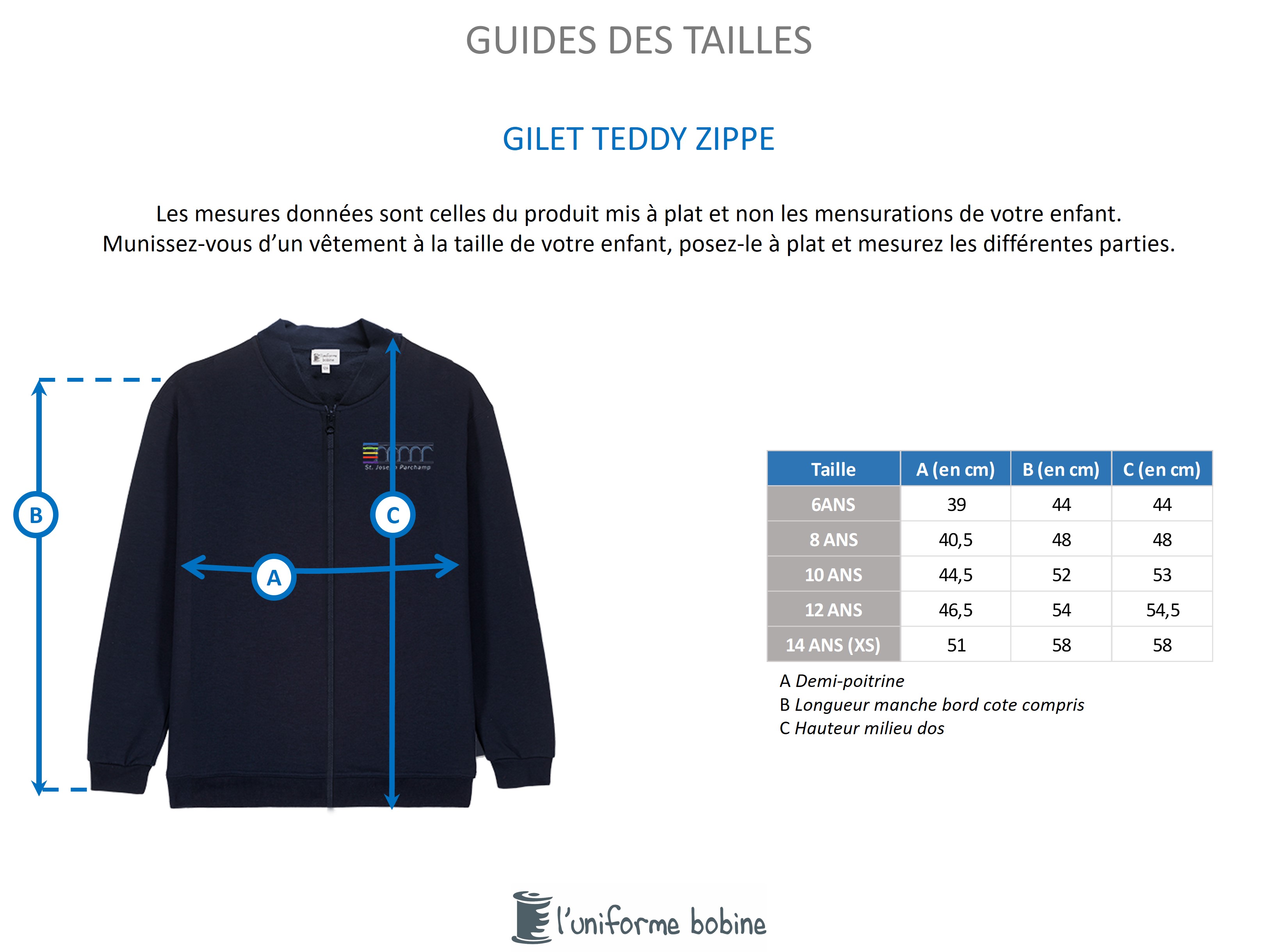 Guide des tailles