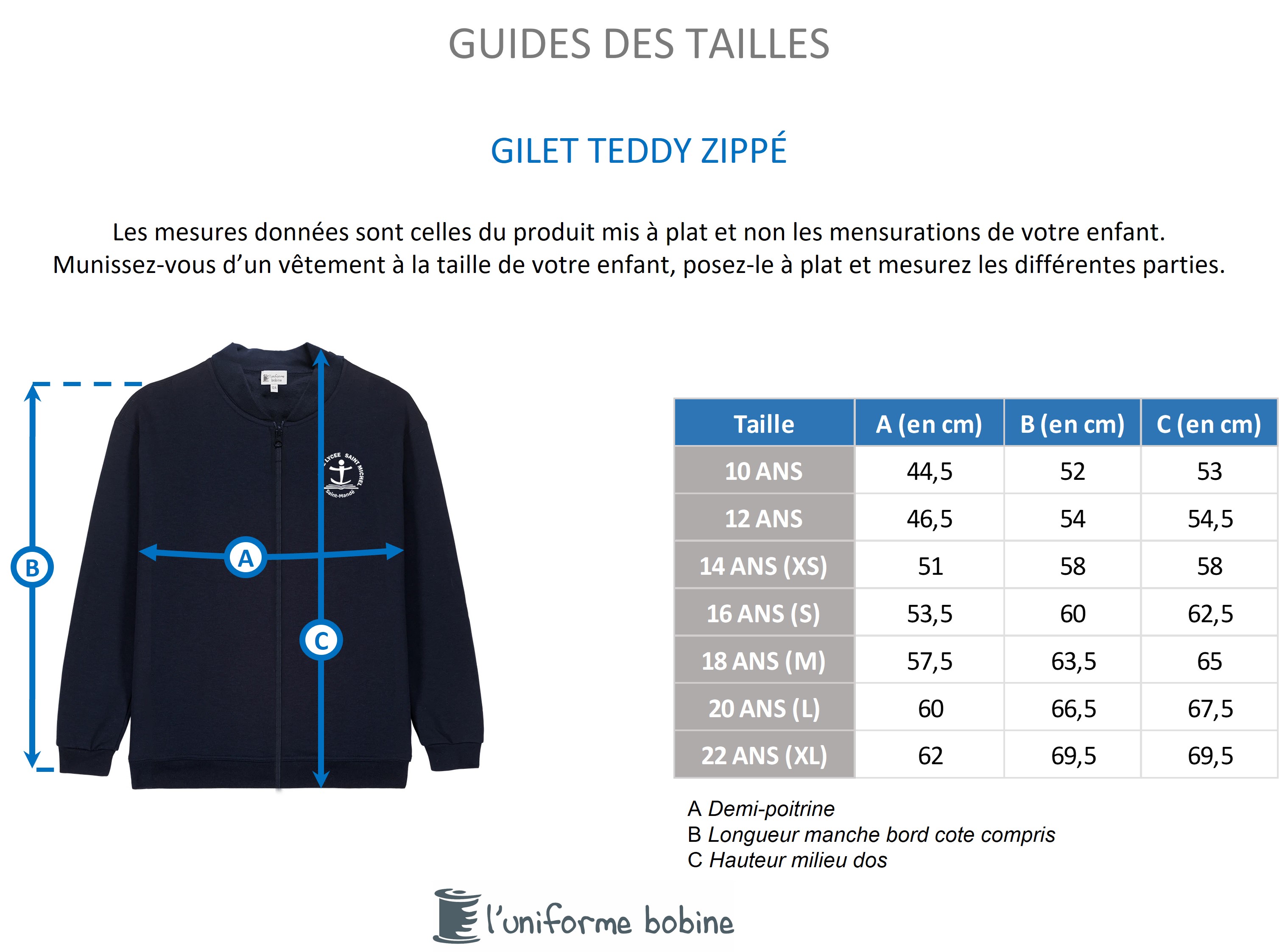 Guide des tailles