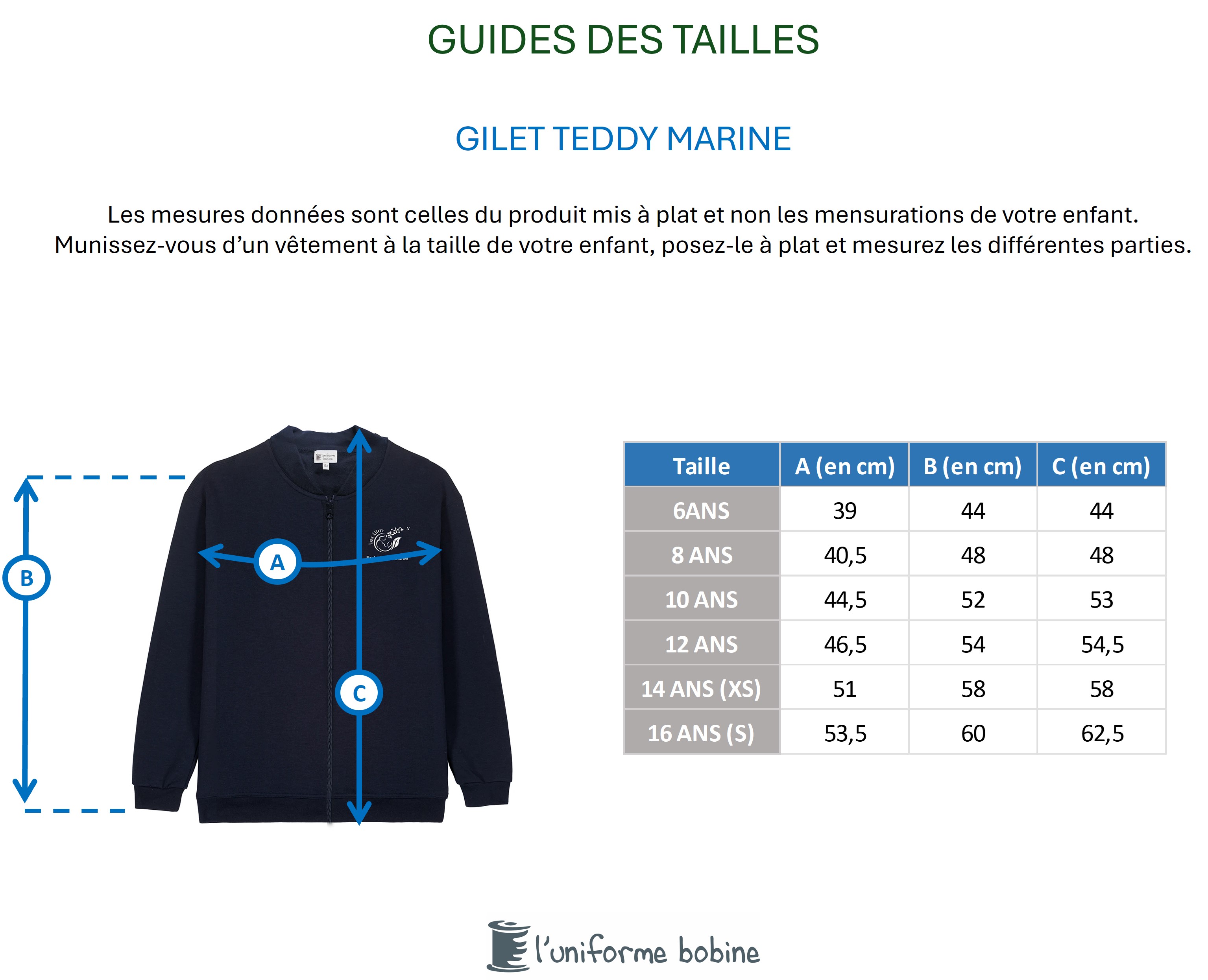 Guide des tailles