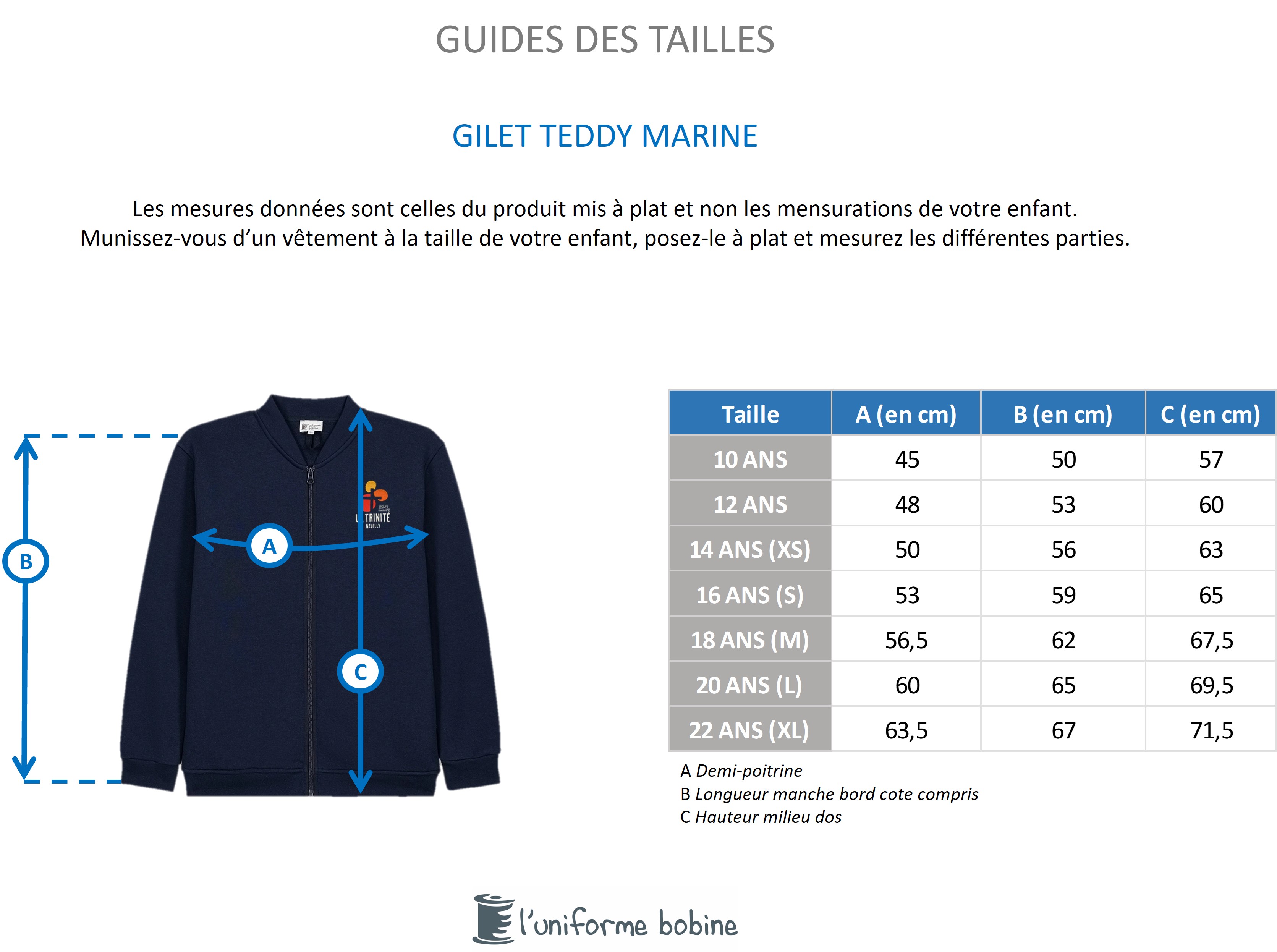 Guide des tailles