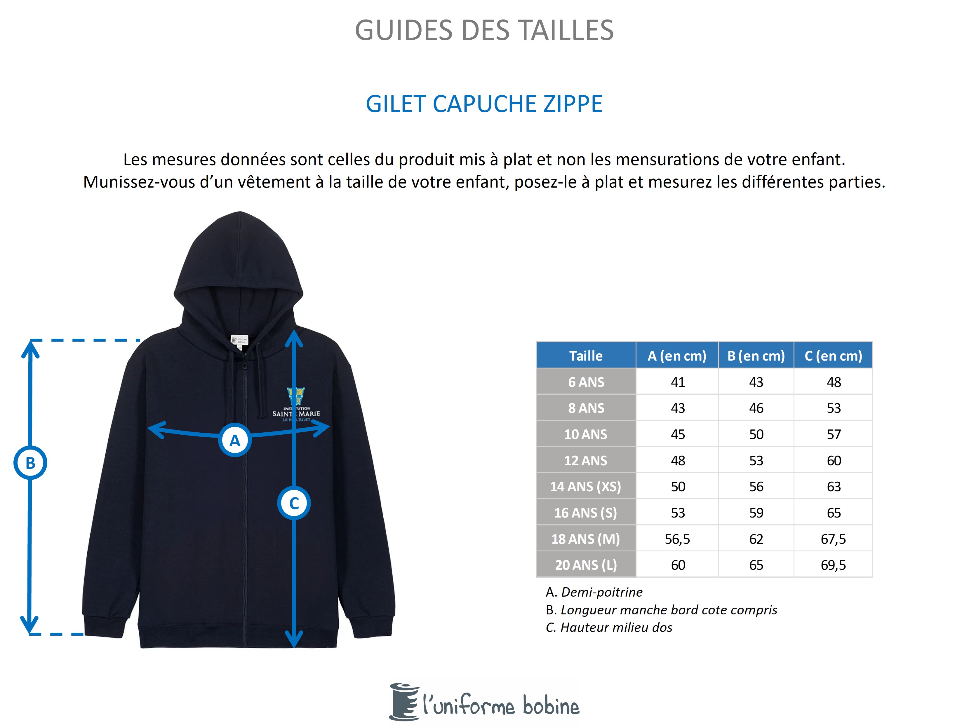Guide des tailles