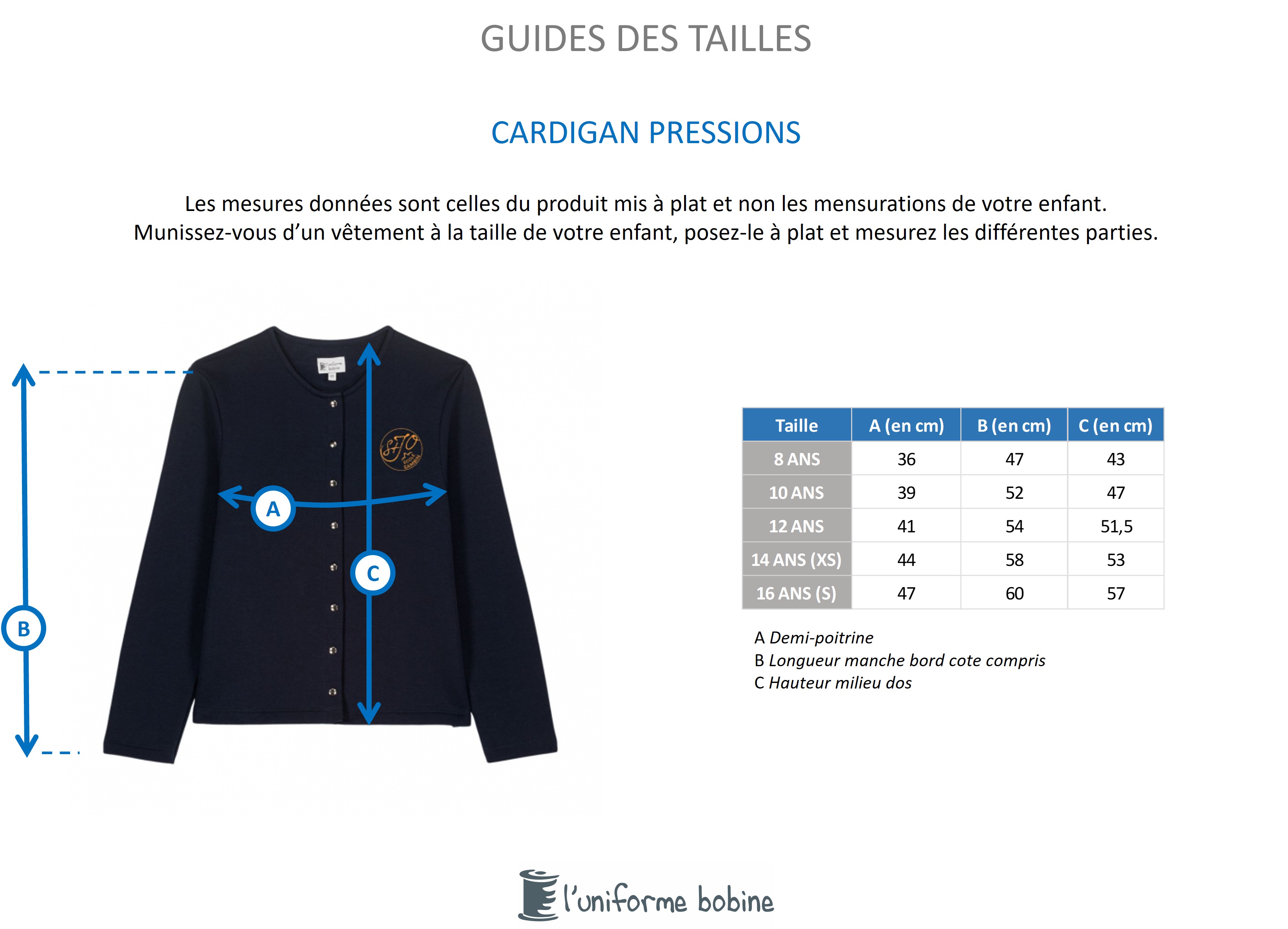 Guide des tailles