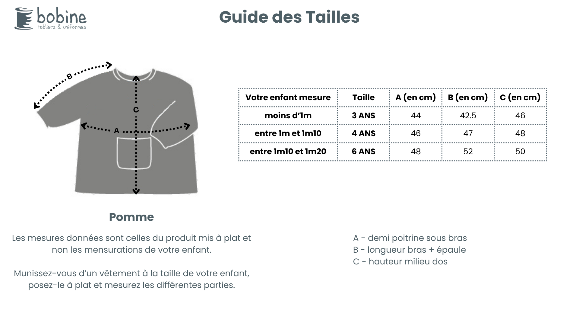 Guide des tailles