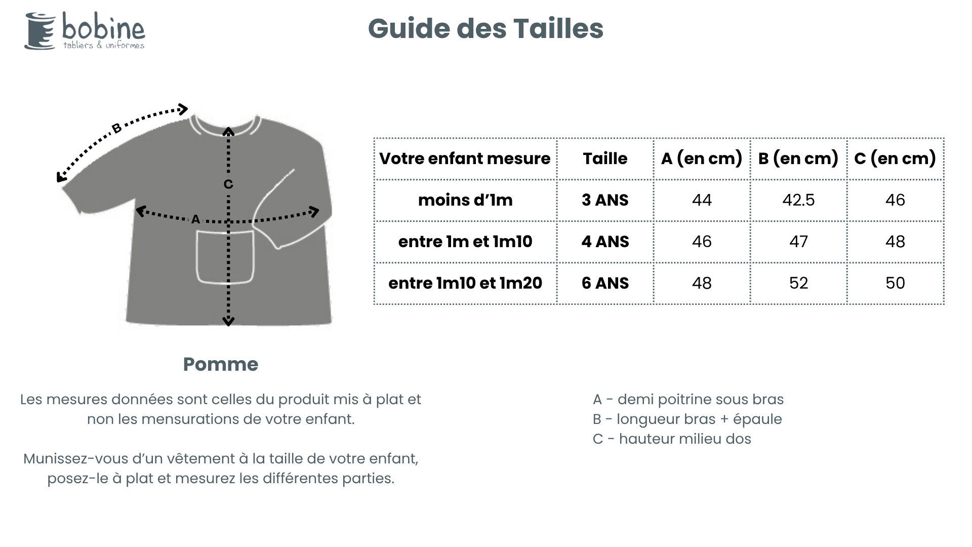 Guide des tailles