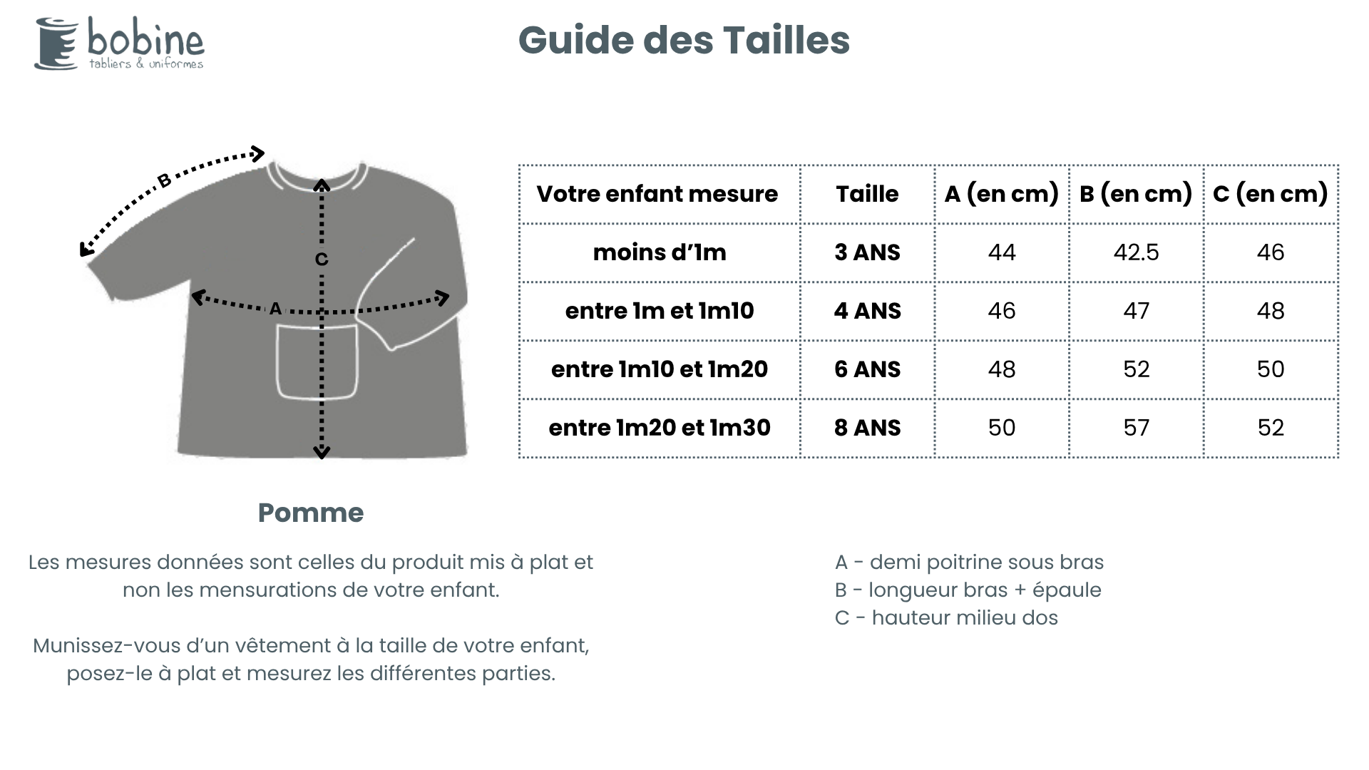 Guide des tailles