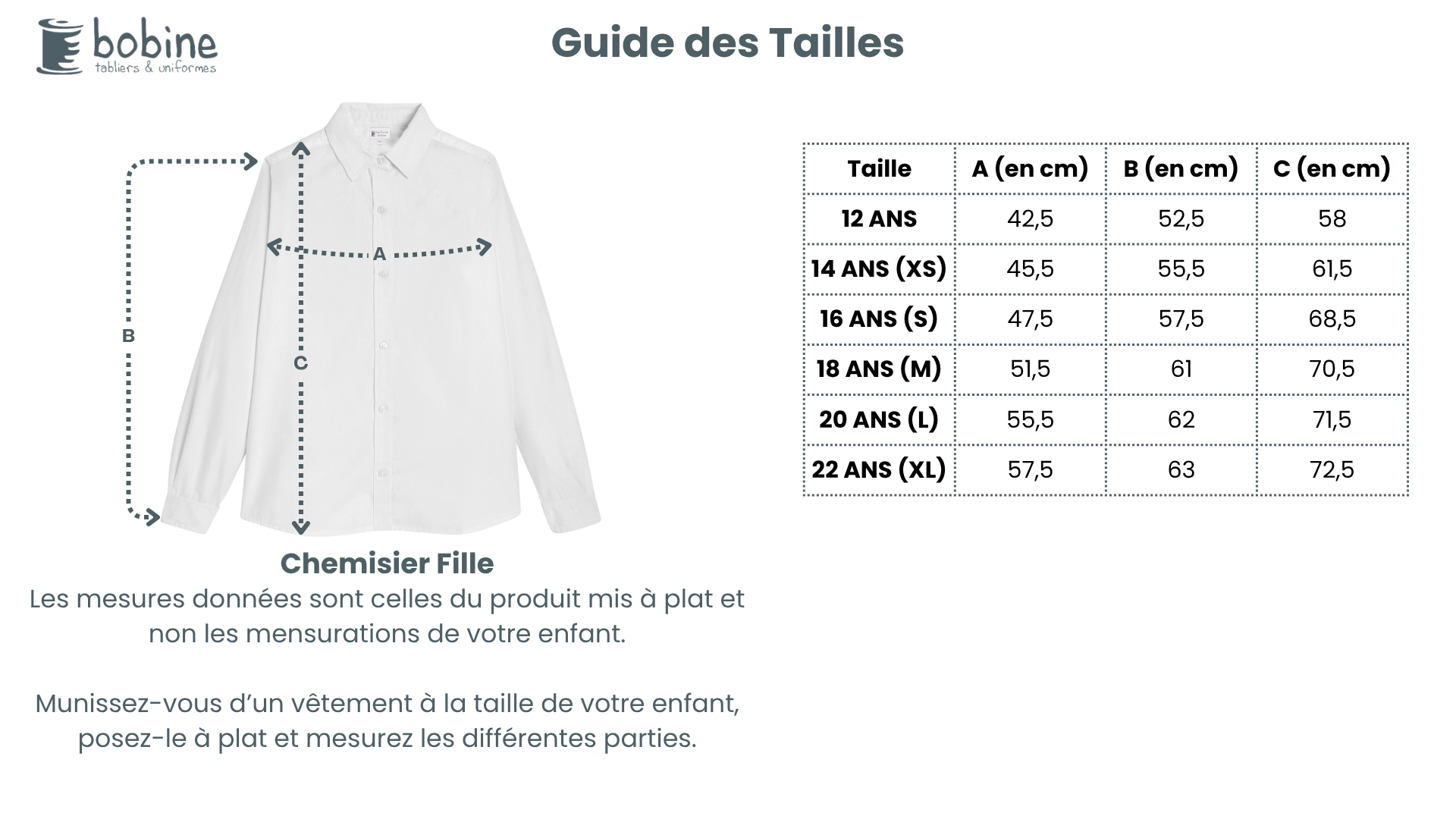 Guide des tailles