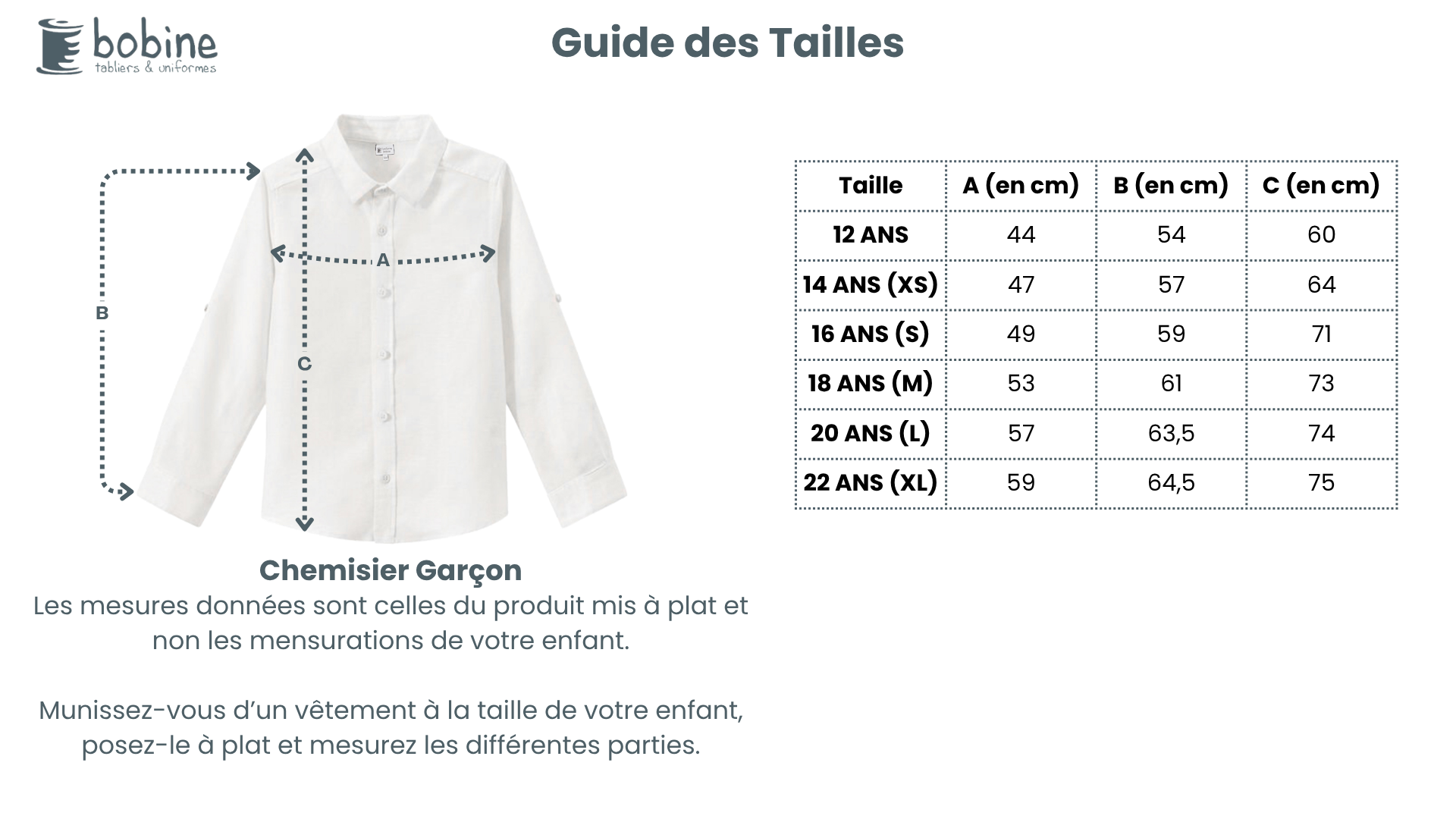 Guide des tailles