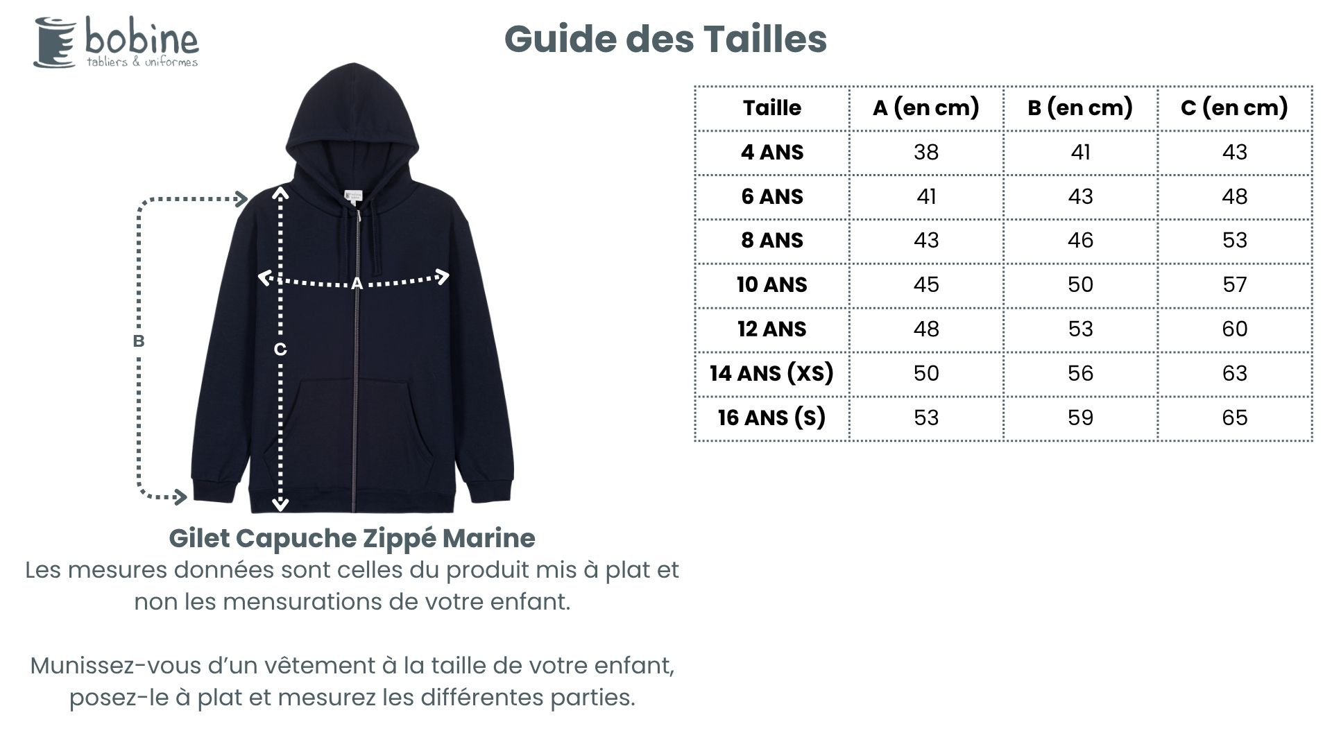Guide des tailles