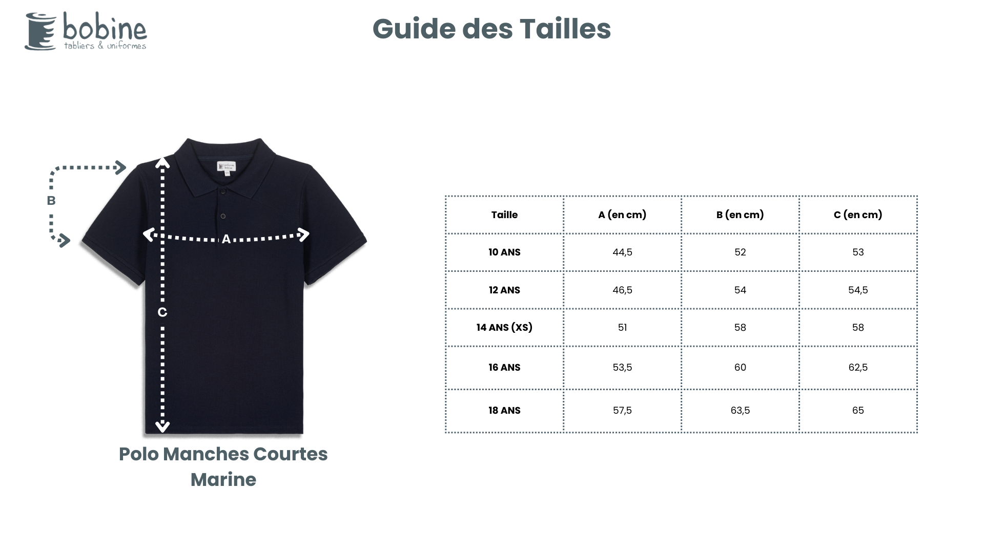 Guide des tailles