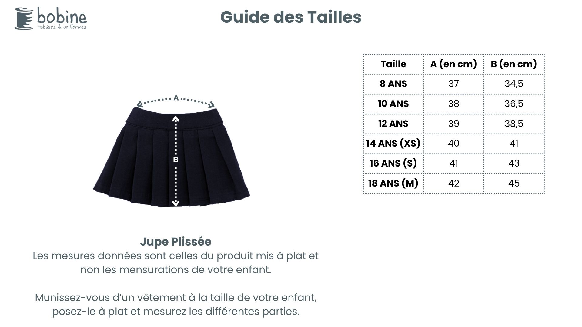 Guide des tailles