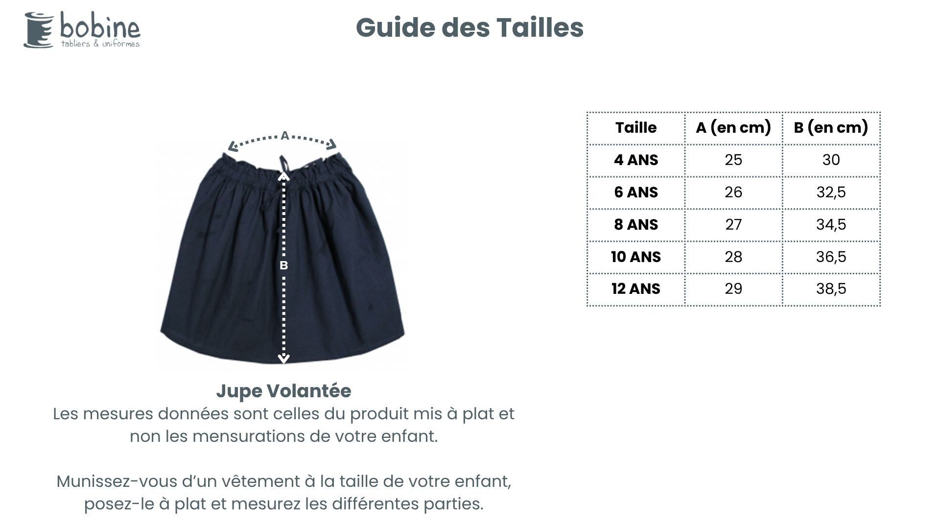 Guide des tailles