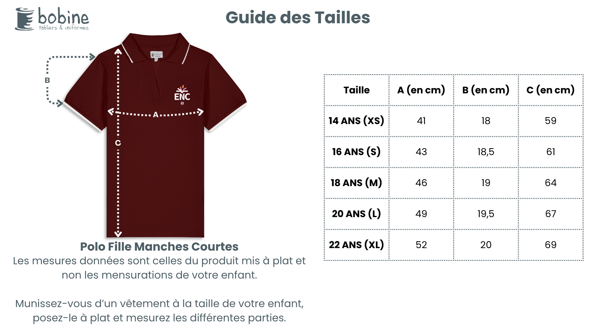 Guide des tailles