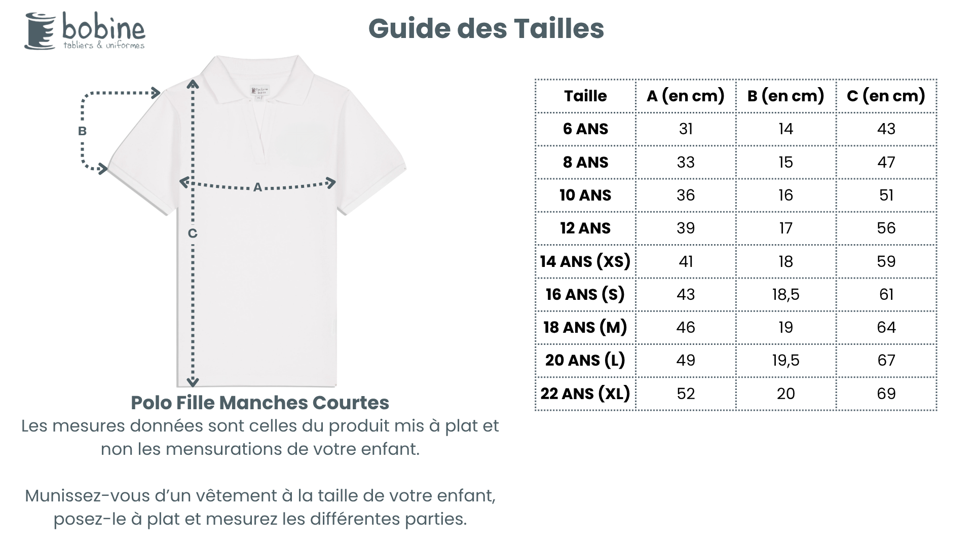 Guide des tailles