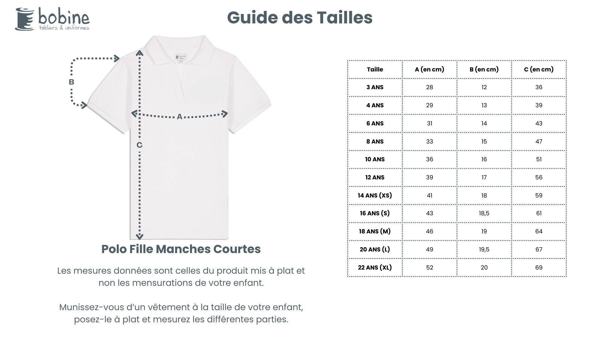 Guide des tailles