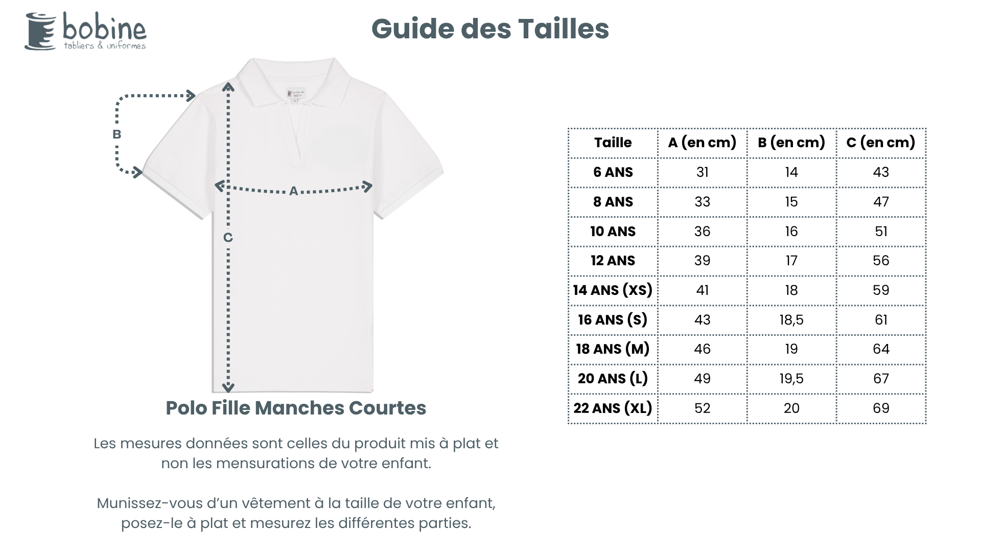 Guide des tailles