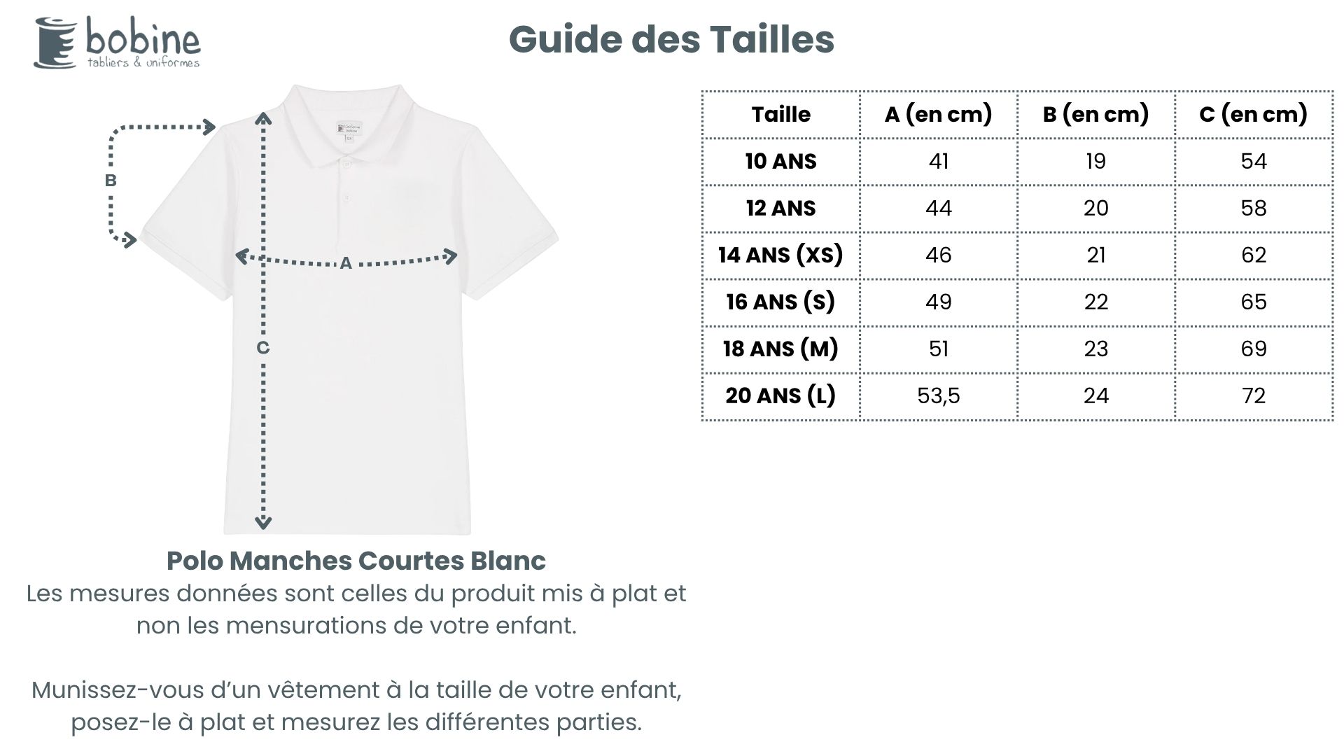 Guide des tailles