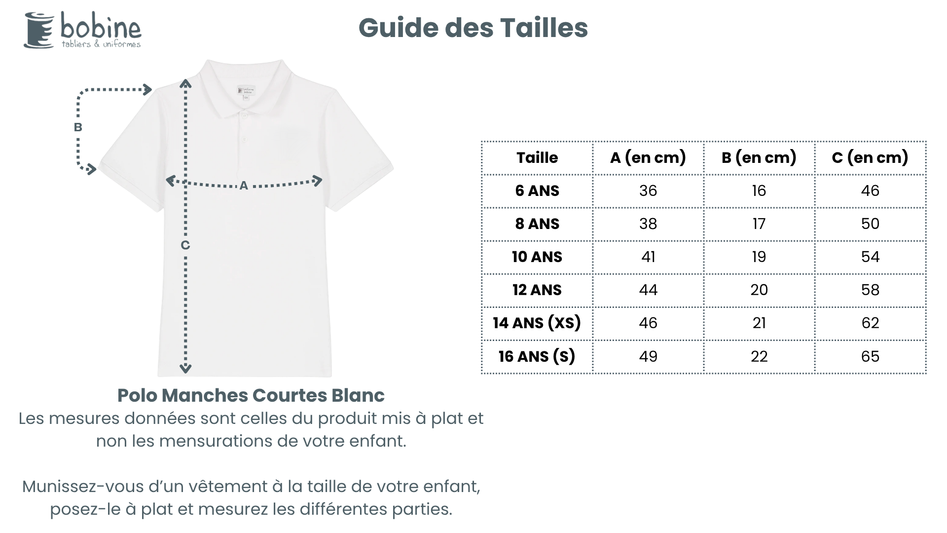Guide des tailles