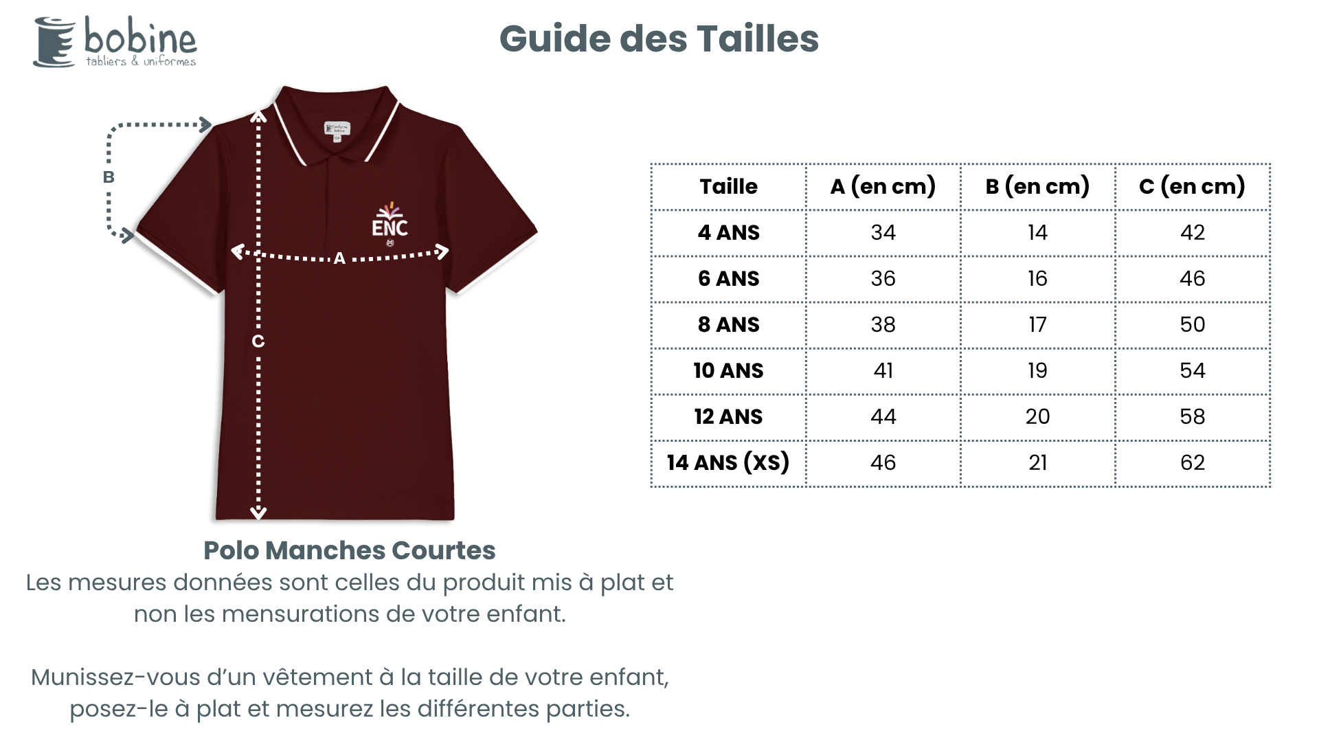 Guide des tailles