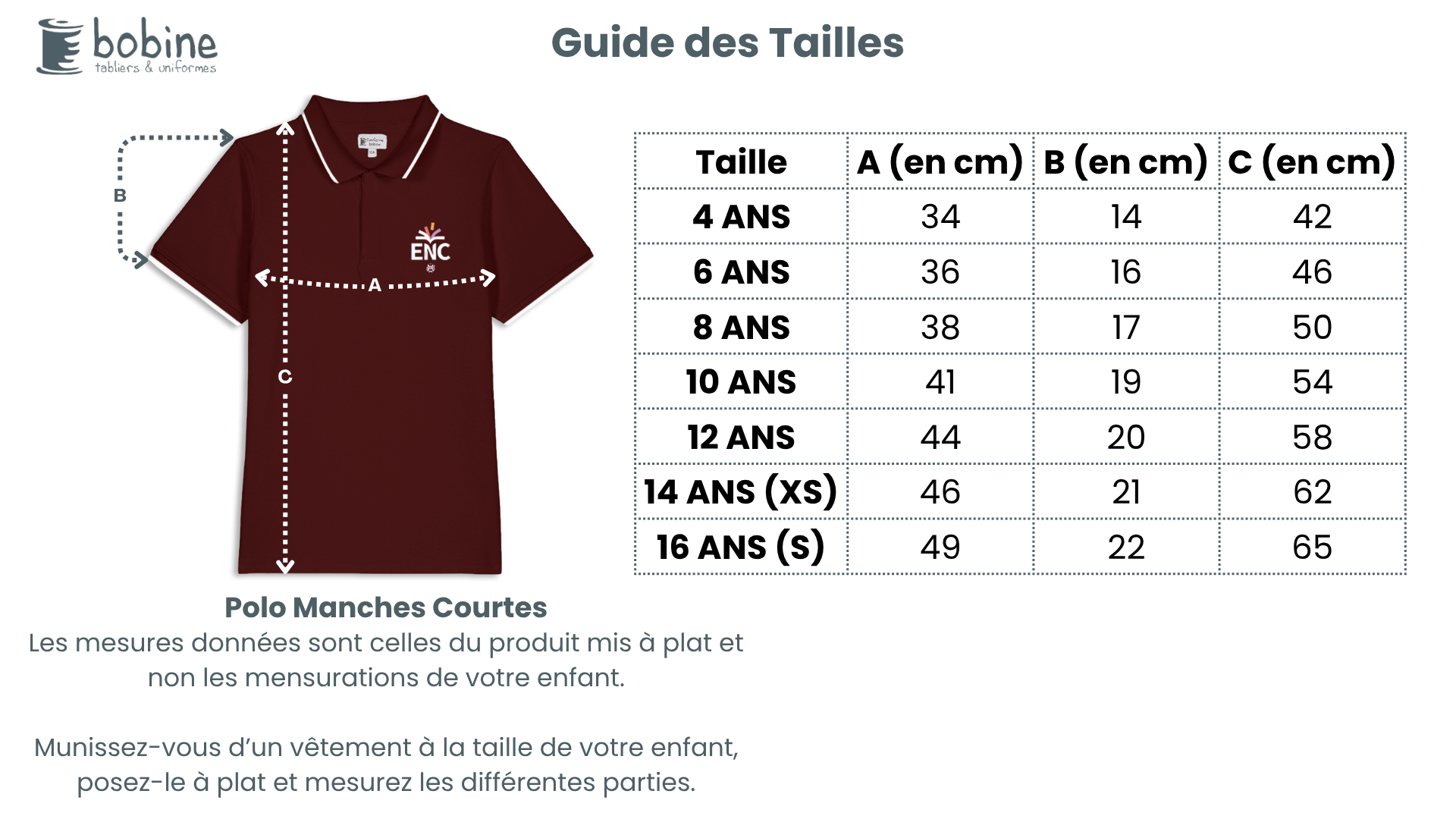 Guide des tailles
