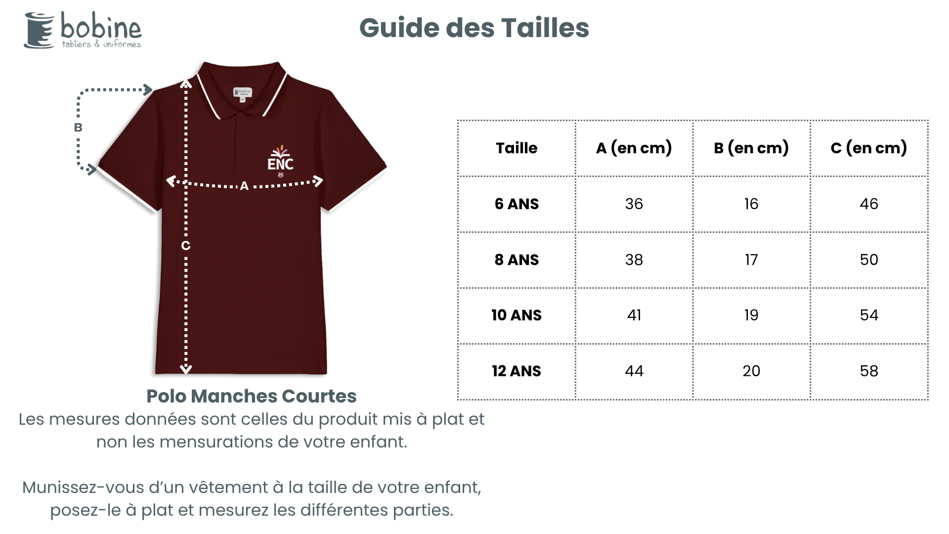 Guide des tailles