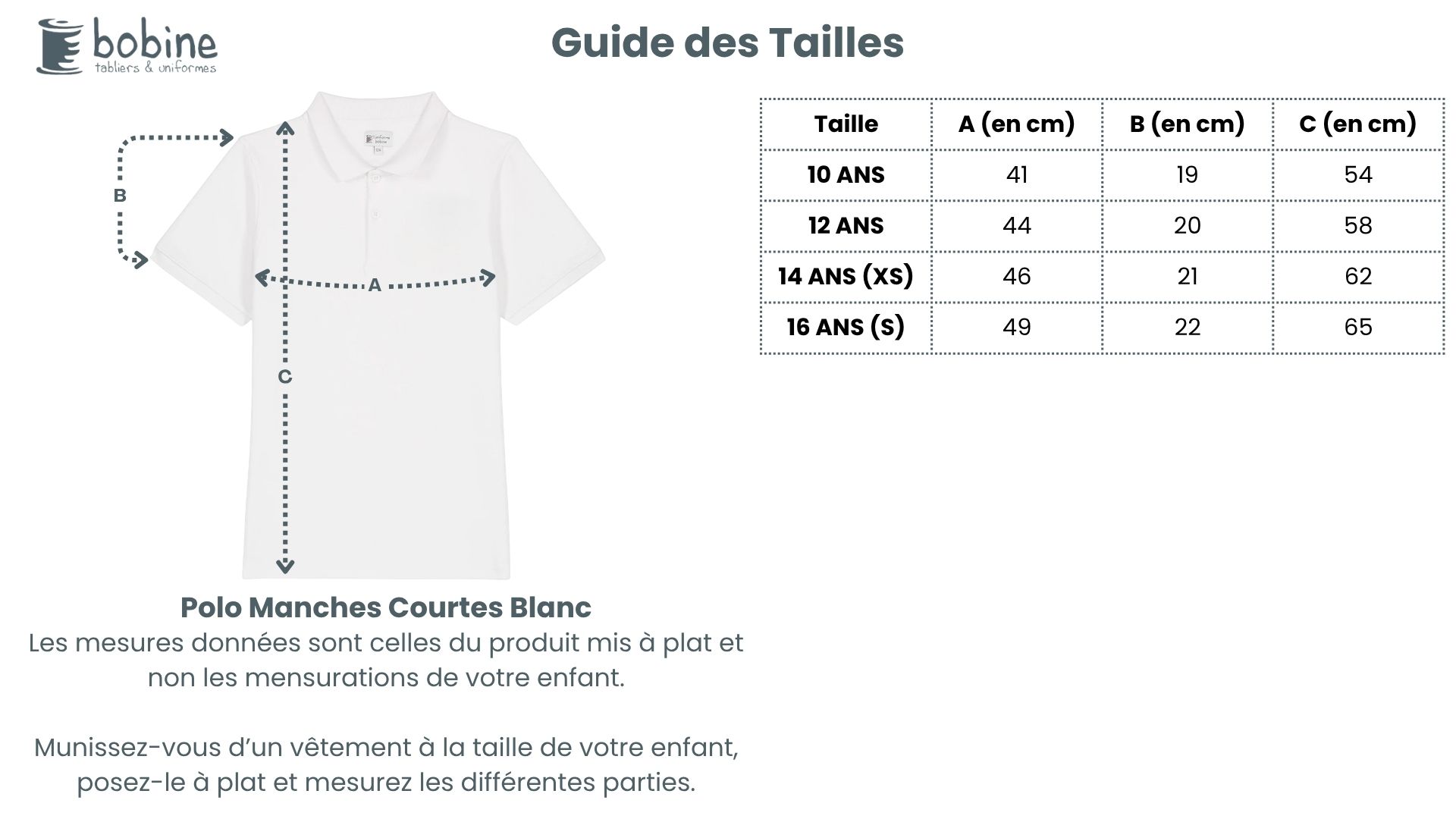 Guide des tailles